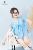Áo babydoll tơ xốp hoa 2 tầng
