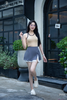 CV A xẻ đính nơ chân ren