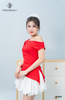 Áo body gân lệch vai xéo tà