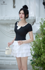 Chân váy thun xòe 4 tầng
