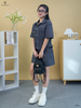 Set short denim túi nắp