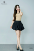Chân váy cotton bí phồng