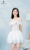 Set đầm tơ tầng xòe bèo ren (kèm quần)