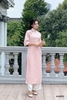 Áo dài gấm truyền thống HỒNG MAI AADD1 sang trọng