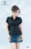 Áo kate cổ sen phối ren dây lưng