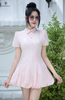 Đầm tùng phồng xô hạt tay ren
