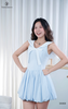 Đầm thủy thủ cotton sọc bí