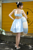Đầm kate cut lưng chun vai