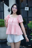 Áo BBD cotton xếp li 2 nơ