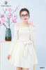 Đầm body trễ vai tay dài thắt eo