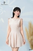 Đầm xòe nơ vai lưng xẻ V