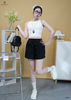 Short kaki xẻ line