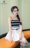 Chân váy xếp ly dây ruy băng nơ