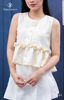 Áo gấm babydoll bèo line nút ngọc