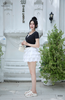 Chân váy thun xòe 4 tầng