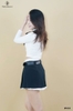 CV xếp li xòe phối trắng