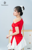 Áo body gân lệch vai xéo tà