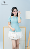 Áo xốp gân cổ yếm cut chun vai