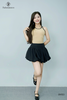 Chân váy cotton bí phồng