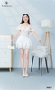 Set đầm tơ tầng xòe bèo ren (kèm quần)