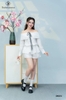 Set short sọc chỉ trễ vai dây nơ