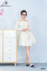 Đầm body trễ vai tay dài thắt eo