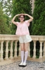 Áo babydoll 3 li tay đắp tầng LAD1 nữ tính, trẻ trung