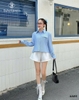 Phong cách trẻ trung với áo sơ mi crop túi nơ nút đôi AAD1