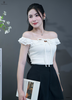 Áo trễ vai gân ren