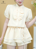 Set đầm bèo ren dây hoa