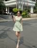 Đầm bố A 2 dây viền ren trắng ADD2 đơn giản, tinh tế