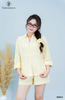 Set short sọc 3 món basic tay dài