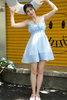 Đầm kate cut lưng chun vai