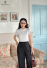 Quần tây baggy nút xéo