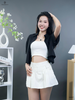 Sơ mi crop lụa mềm