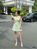 Đầm bố A 2 dây viền ren trắng ADD2 đơn giản, tinh tế