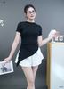 Áo thun lụa vạt xéo