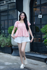 Áo BBD cotton xếp li 2 nơ
