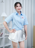 Sơ mi thêu nẹp tim đôi
