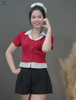 Áo tăm sọc cổ sơmi