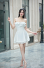 Đầm A 2 dây ren quây
