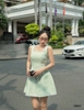 Đầm bố A 2 dây viền ren trắng ADD2 đơn giản, tinh tế