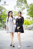 Set đầm thun 2 dây lai bèo kèm khoác crop HSD1 nữ tính, cuốn hút