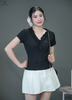 Áo gân cổ bèo V