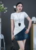 Chân váy jean ngắn line kiểu