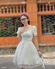 Đầm xòe dây hoa KDD010