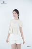 Áo babydoll tay phồng viền bèo