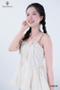 Áo linen 2 dây thắt nơ dáng xòe