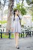 Set đầm thun 2 dây lai bèo kèm khoác crop HSD1 nữ tính, cuốn hút