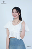 Áo crop tay phồng bèo eo